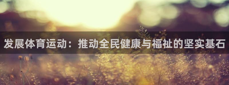 J9官网下载平台APP:发展体育运动:推动全民健康与福祉的坚